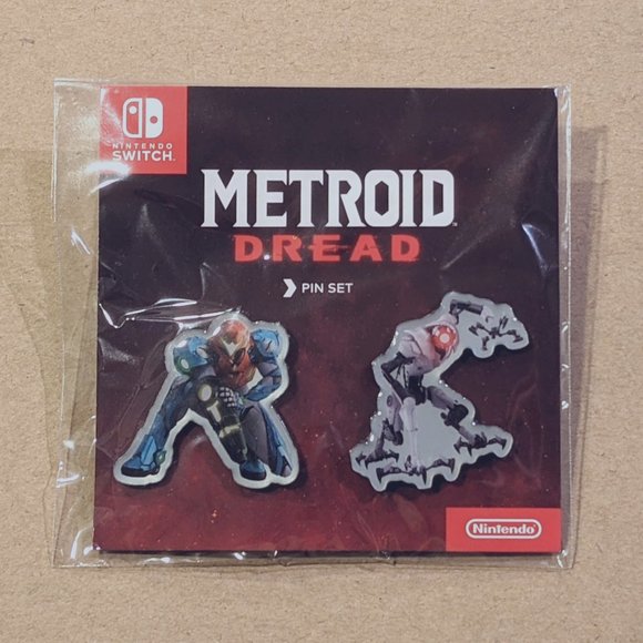 Metroid Dread Pin Set Nintendo Pins Brand New Sealed Samus EMMI - Picture 3 of 4